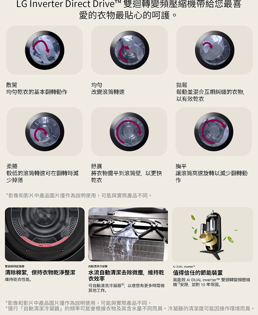 LG樂金 WD-S2220B 洗衣塔22+20kg AI智控 WashTower 尊爵黑 熱泵除濕