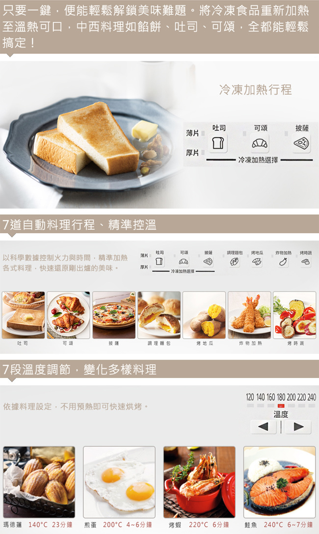 國際 NB-DT52 智能烤箱 9公升 7道自動料理行程
