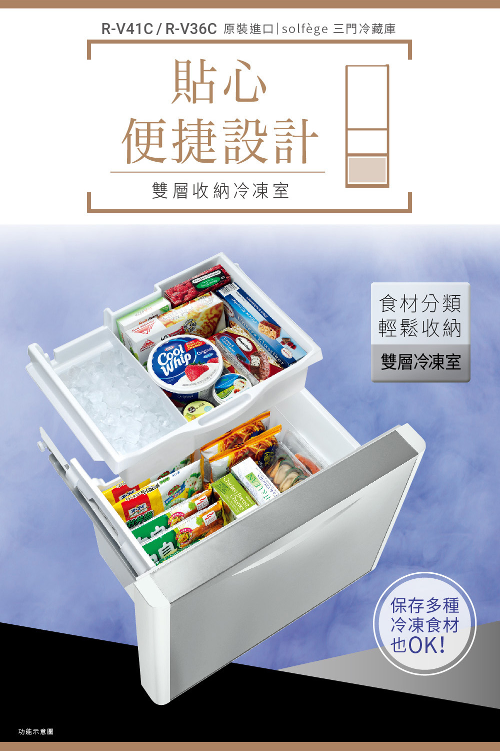 【送伊萊克斯果汁機】日立 RV36C 冰箱 331L 3門 變頻 鋼板 星燦灰
