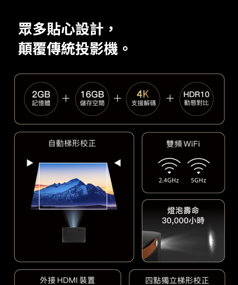 OVO K3S-K 1080P 新旗艦 高畫質智慧投影機