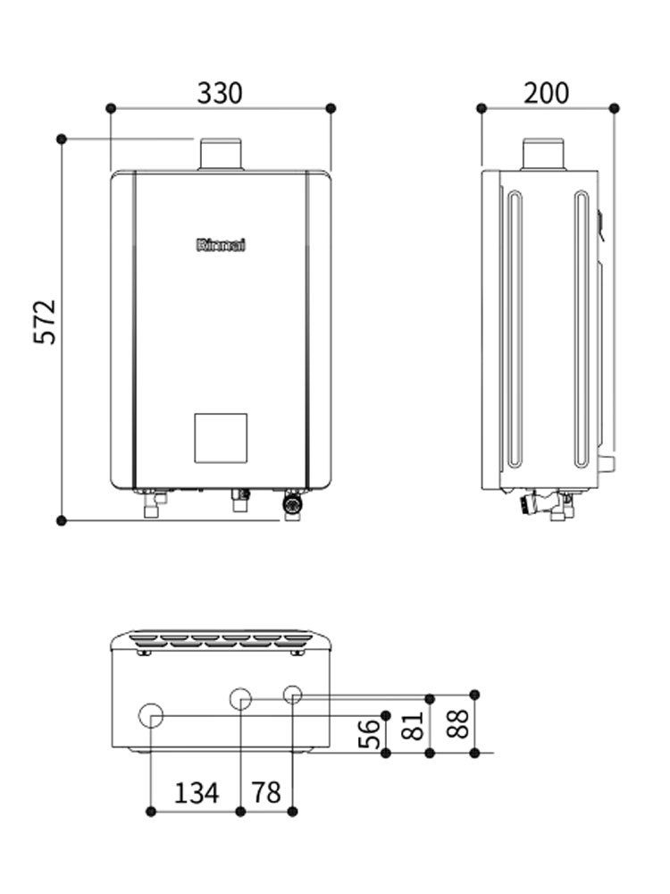 林內 RUA-D1300WF 13L 屋內型強制排氣熱水器 智慧控溫系列 安裝與拆除舊機另計