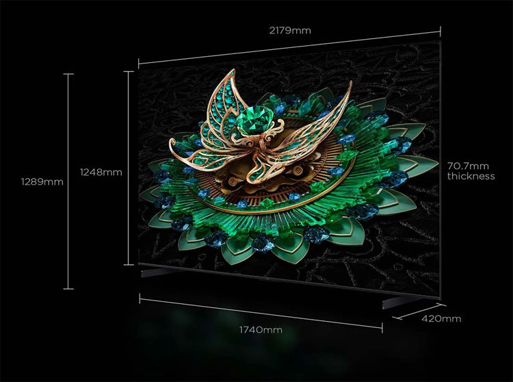 TCL 98C7K 98吋 頂級QD-Mini LED Google TV 量子智能連網液晶顯示器