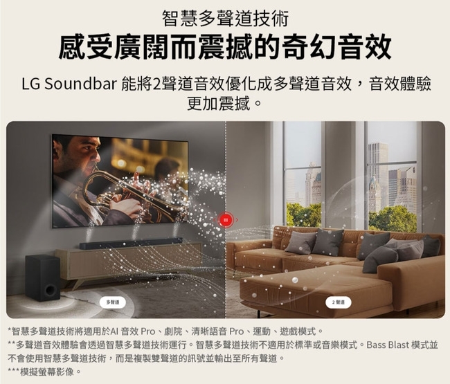 LG 樂金 S80TR 聲霸 5.1.3 聲道 3重空間立體環繞 杜比全景聲 智慧顯示器搭配