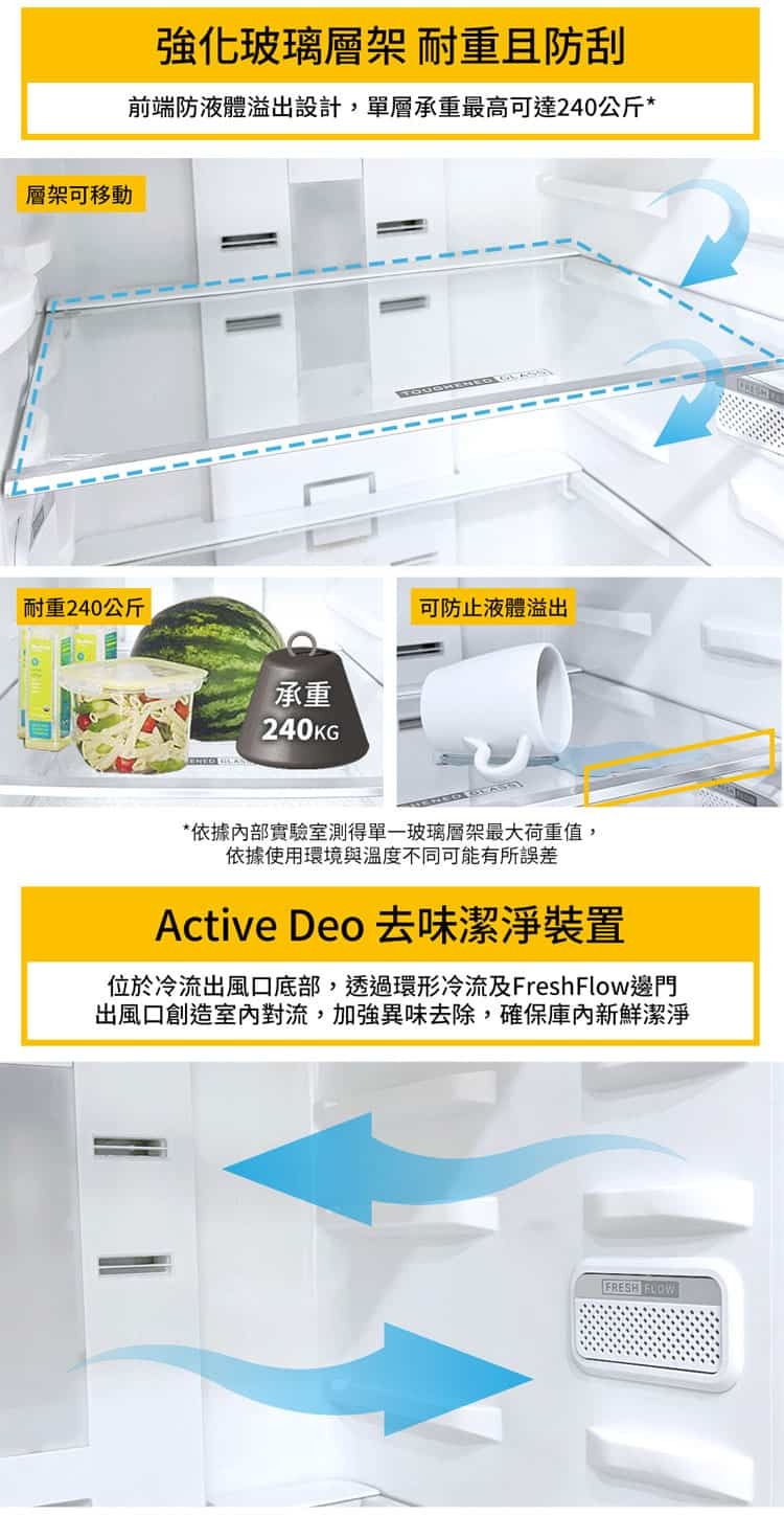 惠而浦 WTI3100A 變頻冰箱 雙門 310L 一級能效 Intelli Sense 太空銀