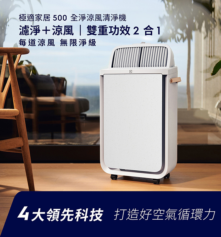 Electrolux 伊萊克斯 EP51-44WTA 涼風清淨機 適用16坪 風尚白