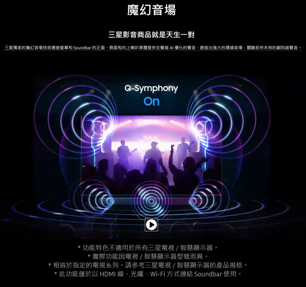 三星 HW-Q990D/ZW 11.1.4聲道 Soundbar 藍牙家庭劇院聲霸 無線杜比全景聲
