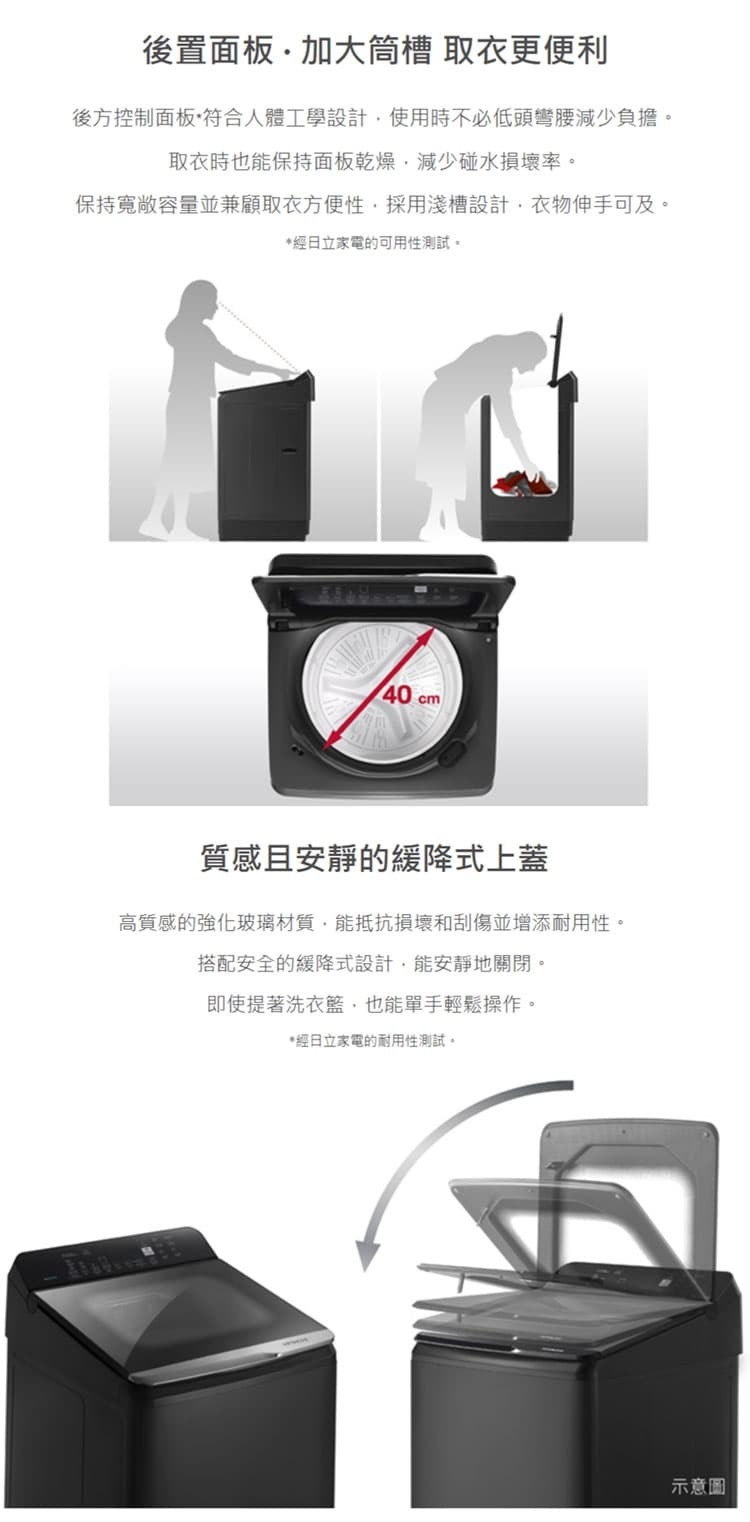 日立 LTLH3MVJWT 變頻洗衣機 13.5kg 手洗水龍頭 變頻馬達 直立式洗衣機