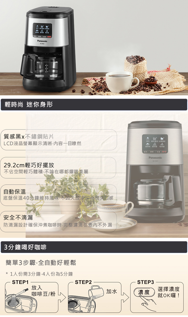 國際 NC-R601 全自動研磨 美式咖啡機