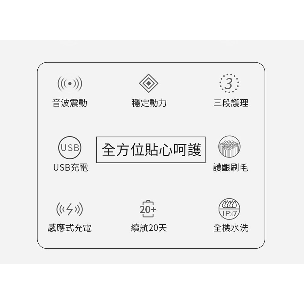 GPLUS ET-A001S 音波電動牙刷 USB旅充盒 黑色 一機可搭配三種刷頭