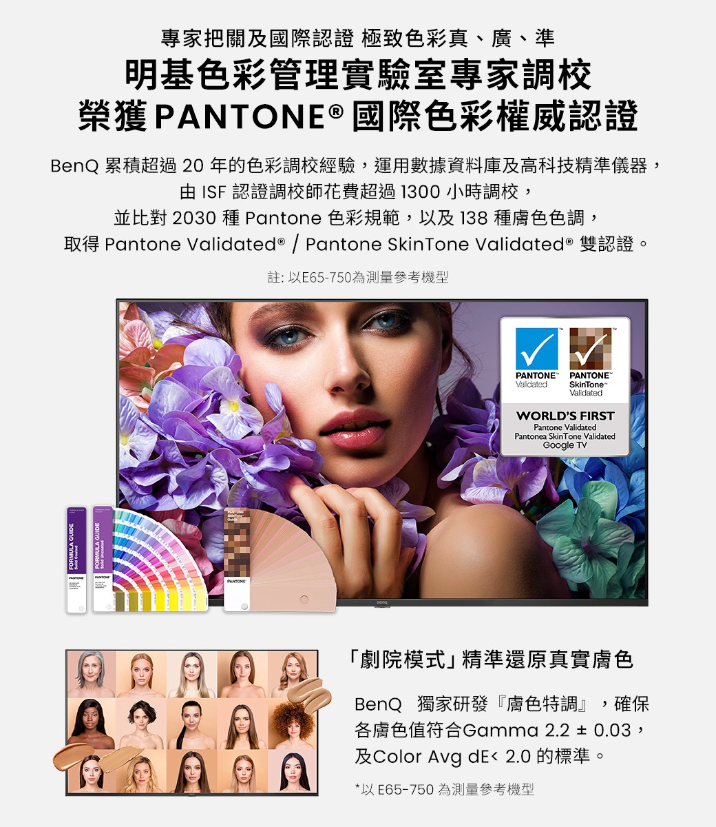 BenQ E65-750 65型 量子點Google TV 顯示器 護眼 貨到無安裝