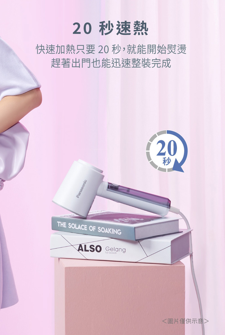 國際 NI-GHD015-W 手持掛燙機 高效除皺 熨燙輕時尚 白色