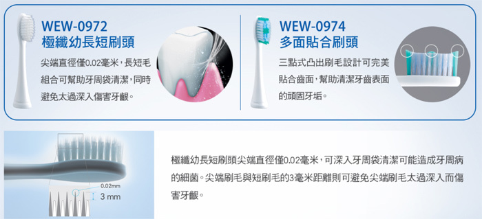 國際 EW-DM81-W 音波電動牙刷 高速音波震動